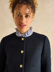 Joules Hampstead Navy Boucle Jacket - Image 4 of 6