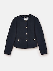 Joules Hampstead Navy Boucle Jacket - Image 6 of 6