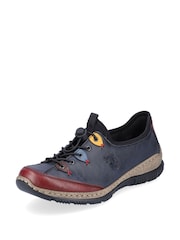 Rieker Womens Blue Elasticated Shoes - Image 5 of 10