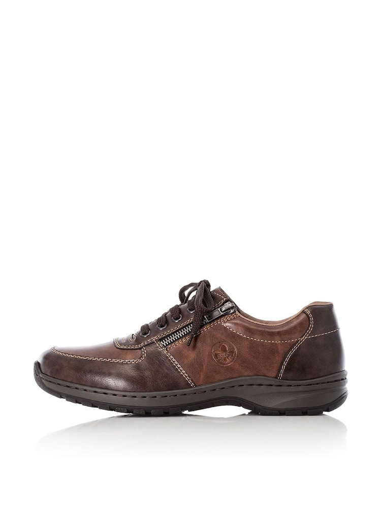 Rieker Mens Zipper Brown Shoes - Image 2 of 7 Rieker Mens Zipper Brown Shoes - Image 2 of 7