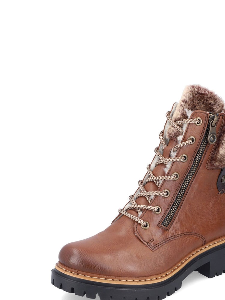 Rieker Womens Zipper Brown Boots - Image 12 of 12 Rieker Womens Zipper Brown Boots - Image 12 of 12