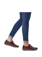 Rieker Womens Red Zipper Shoes - Image 10 of 10