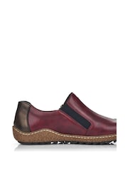 Rieker Womens Red Zipper Shoes - Image 3 of 10