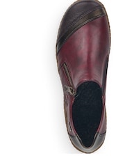 Rieker Womens Red Zipper Shoes - Image 4 of 10