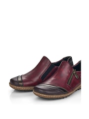 Rieker Womens Red Zipper Shoes - Image 9 of 10
