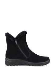 Rieker Womens Zipper Black Boots - Image 1 of 10