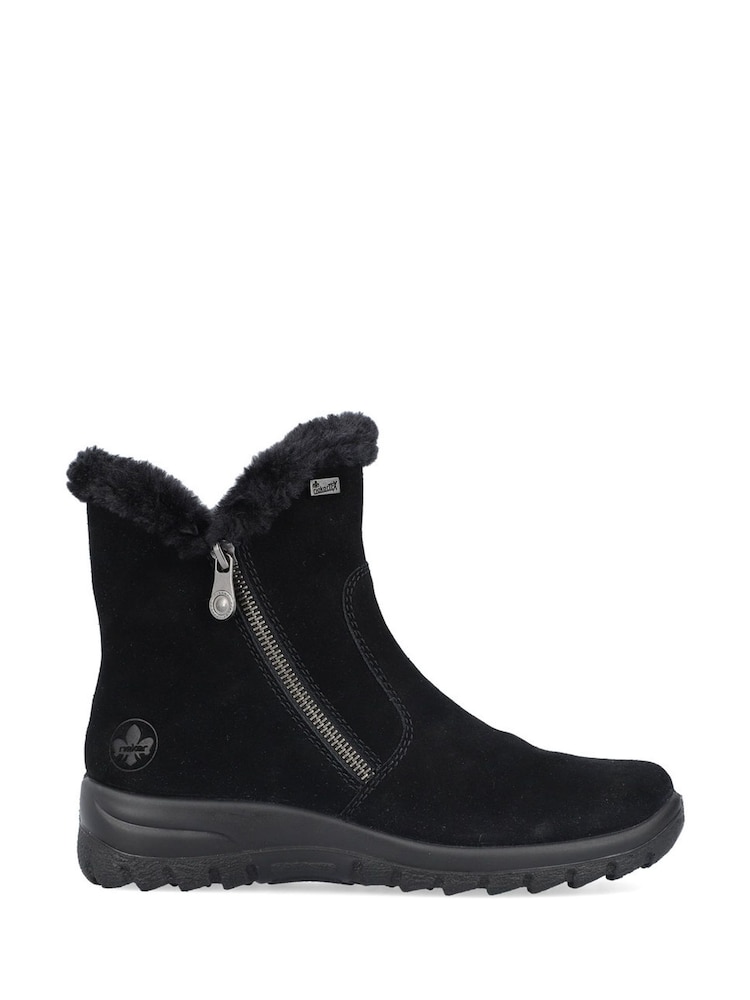 Rieker Womens Zipper Black Boots - Image 2 of 10