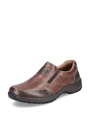 Rieker Mens Elasticated Brown Shoes - Image 3 of 11