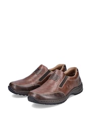 Rieker Mens Elasticated Brown Shoes - Image 4 of 11