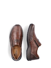 Rieker Mens Elasticated Brown Shoes - Image 5 of 11