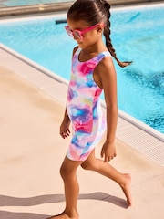 Heart Tie Dye Shortie Swimsuit (3-16yrs) - Image 2 of 6
