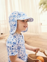 Blue Floral Swim Cap (3mths-10yrs) - Image 2 of 5