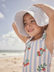 Blue/White Stripe Swim Hat (3mths-10yrs) - Image 1 of 6