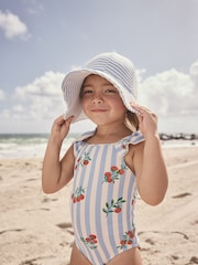 Blue/White Stripe Swim Hat (3mths-10yrs) - Image 2 of 6
