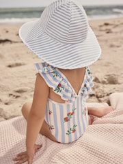 Blue/White Stripe Swim Hat (3mths-10yrs) - Image 3 of 6