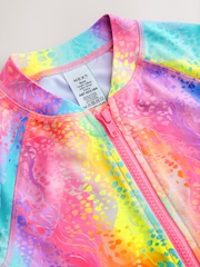 Rainbow Animal Zip Through Rash Vest (3-16yrs) - Image 7 of 8