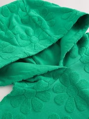 Green Flower Towelling Beach Co-Ord Hoodie And Shorts Set (3-16yrs) - Image 7 of 7