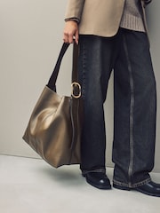 Khaki Green Buckle Shoulder Bag - Image 2 of 9