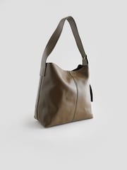 Khaki Green Buckle Shoulder Bag - Image 6 of 9