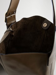 Khaki Green Buckle Shoulder Bag - Image 7 of 9