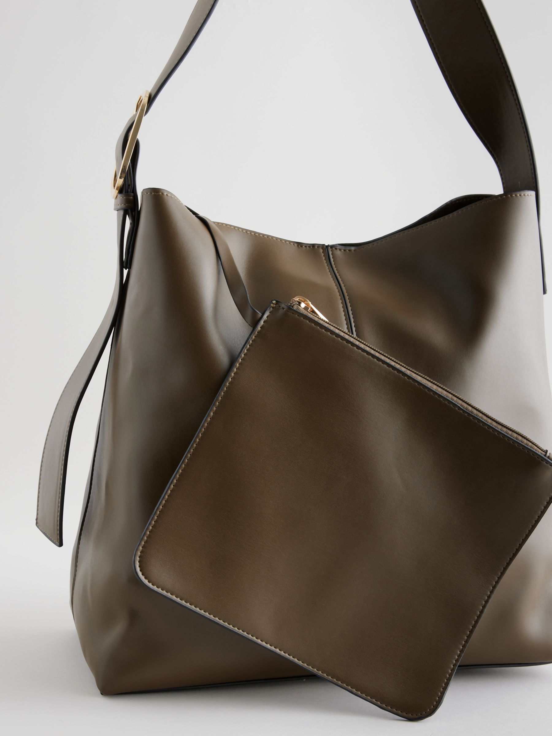 accent shoulder bag／カーキ Buy Khaki Green Buckle Shoulder Bag from the Next UK online shop