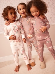 Neutral Floral Pyjamas 3 Pack (9mths-16yrs) - Image 1 of 11