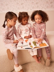 Neutral Floral Pyjamas 3 Pack (9mths-16yrs) - Image 2 of 11