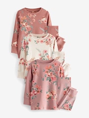 Neutral Floral Pyjamas 3 Pack (9mths-16yrs) - Image 6 of 11