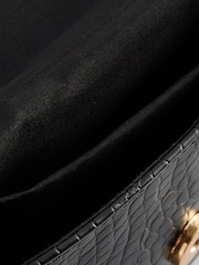 Schwarz - Clutch-Tasche mit abnehmbarer Kette - Bild 8 von 8
