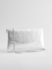 Silver Clutch Bag With Detachable Chain - Image 3 of 7