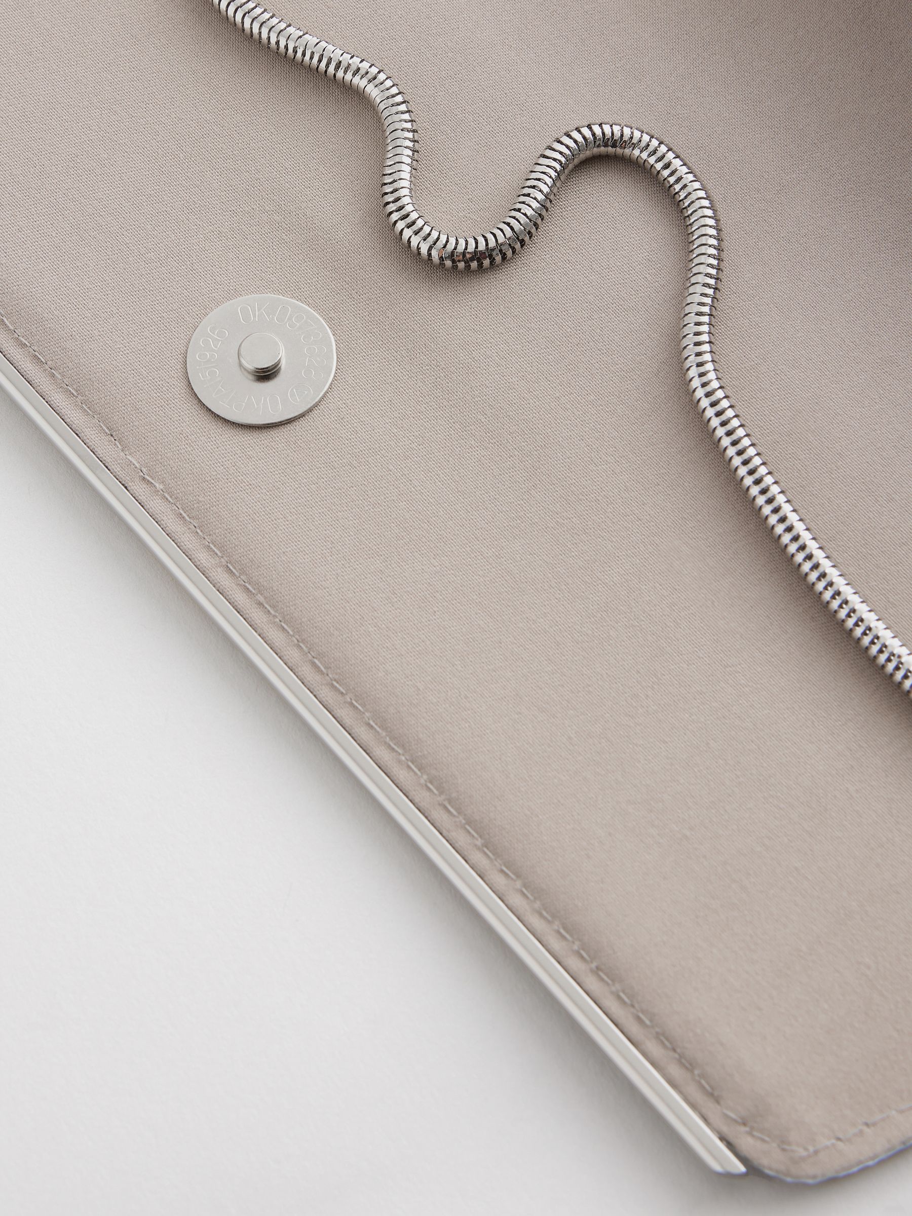 Buy Silver Clutch Bag With Detachable Chain from Next USA