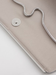 Silver Clutch Bag With Detachable Chain - Image 5 of 7