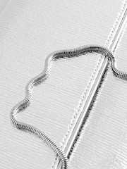 Silver Clutch Bag With Detachable Chain - Image 7 of 7