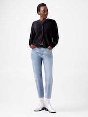 French Connection Molly Feather Long Sleeve Black Cardigan - Image 1 of 4