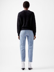 French Connection Molly Feather Long Sleeve Black Cardigan - Image 2 of 4
