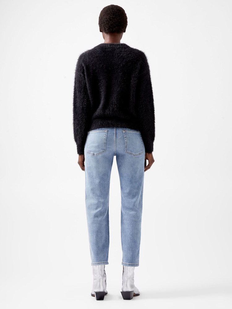 French Connection Molly Feather Long Sleeve Black Cardigan - Image 2 of 4