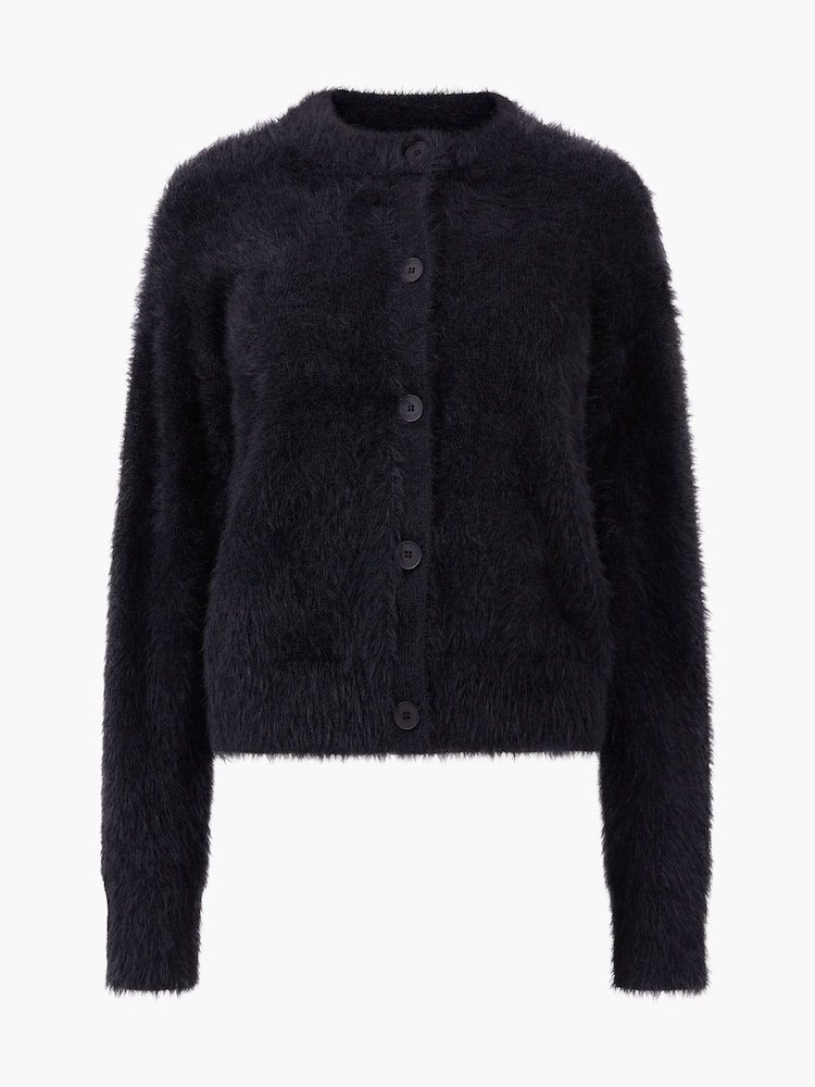 French Connection Molly Feather Long Sleeve Black Cardigan - Image 4 of 4