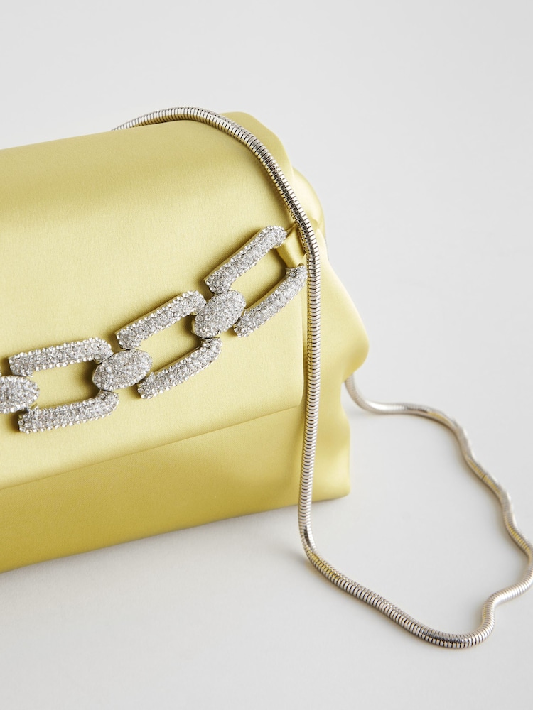 Lime Green Jewel Clutch Bag - Image 10 of 12