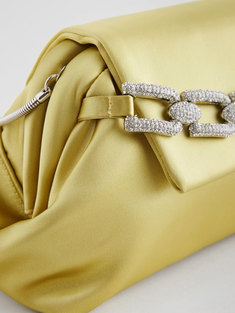 Lime Green Jewel Clutch Bag - Image 11 of 12
