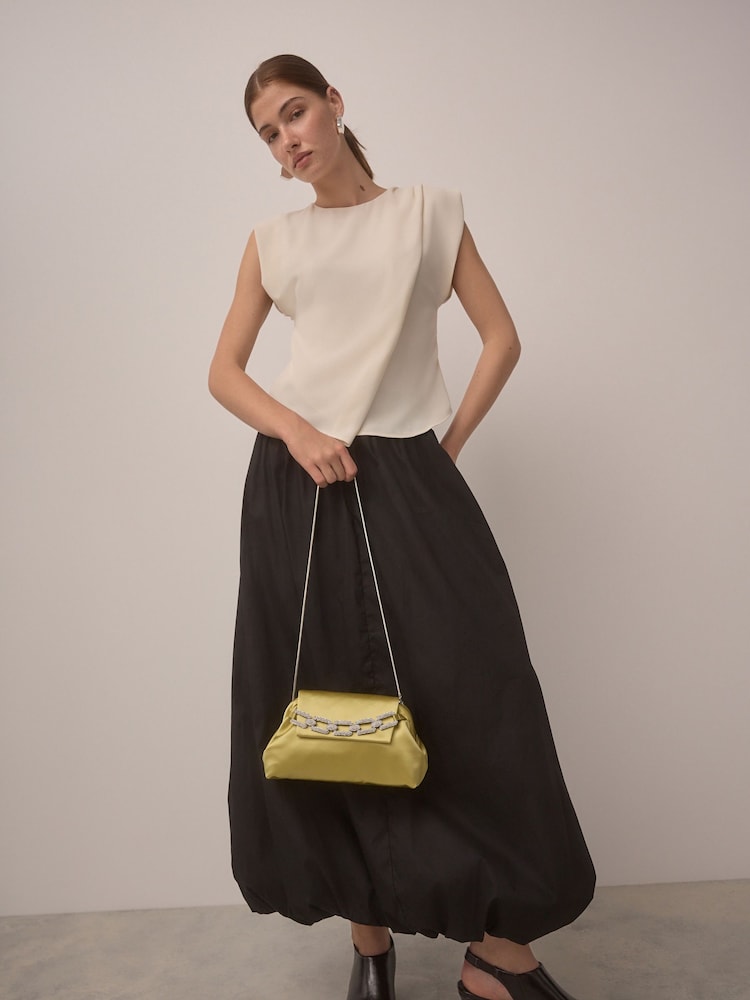 Limettengrün - Clutch mit Strass - Bild 2 von 12