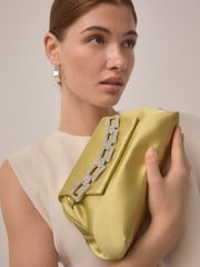 Limettengrün - Clutch mit Strass - Bild 6 von 12
