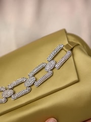 Limettengrün - Clutch mit Strass - Bild 7 von 12