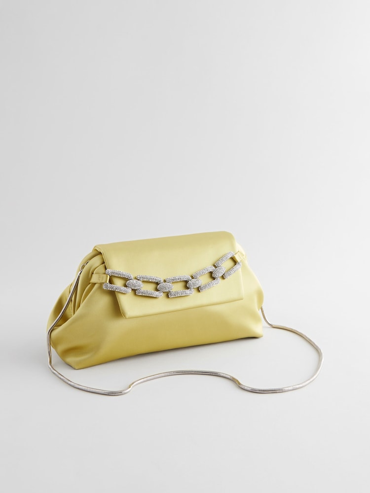 Lime Green Jewel Clutch Bag - Image 8 of 12