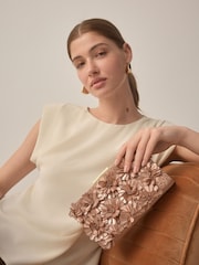 Pink Structured Clutch Bag - Image 1 of 5