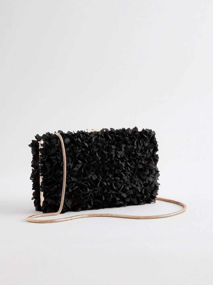 Black Corsage Box Clutch - Image 5 of 9