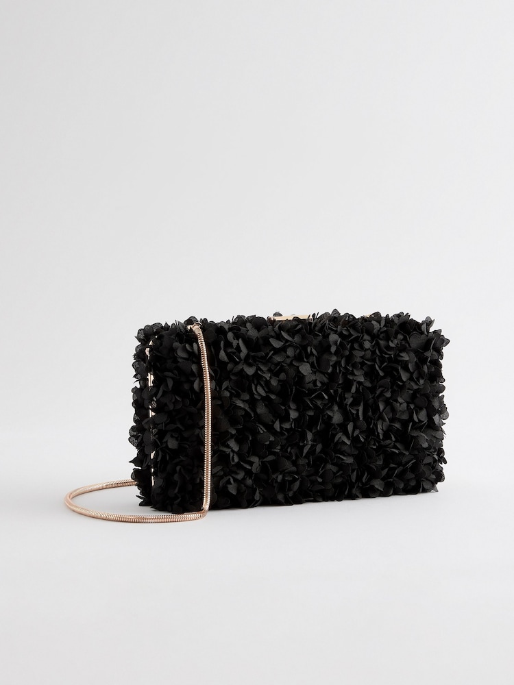 Black Corsage Box Clutch - Image 6 of 9