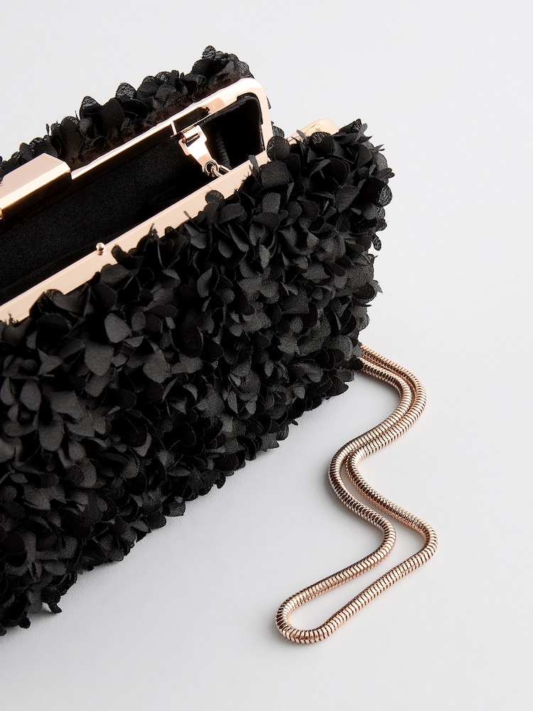 Black Corsage Box Clutch - Image 7 of 9