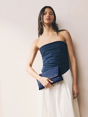Azul marino - Bolso cartera con cadena desmontable - Imagen 1 de 10