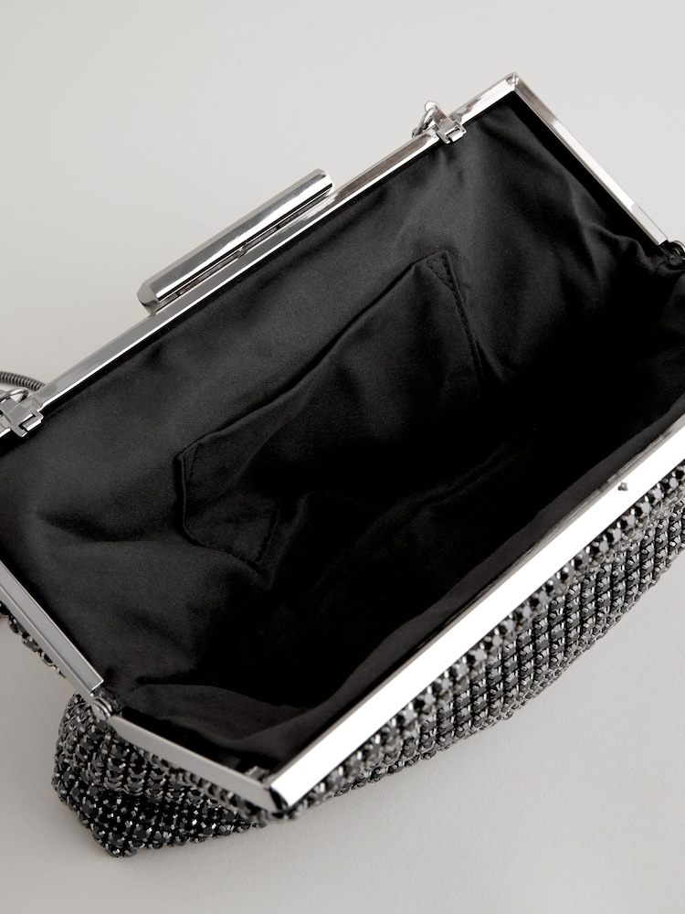 Black Sparkle Frame Clutch - Image 10 of 10