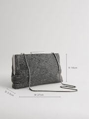 Black Sparkle Frame Clutch - Image 4 of 10